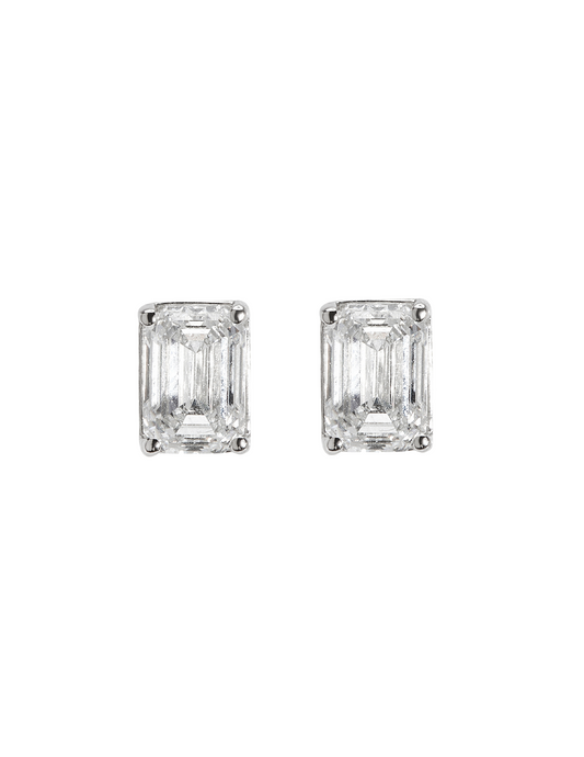 Emerald Cut Studs