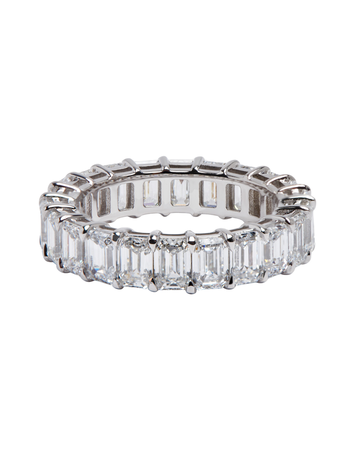 Emerald Cut Lab Diamond Eternity Band